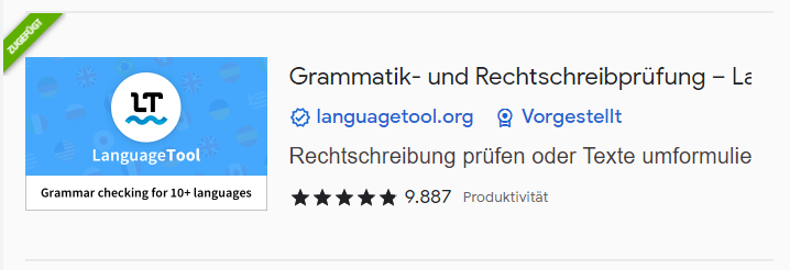 LanguageTool Browser Erweiterung
